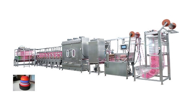 Compacted Design Nylon Elastic Tapes Continuous Dyeing Machine