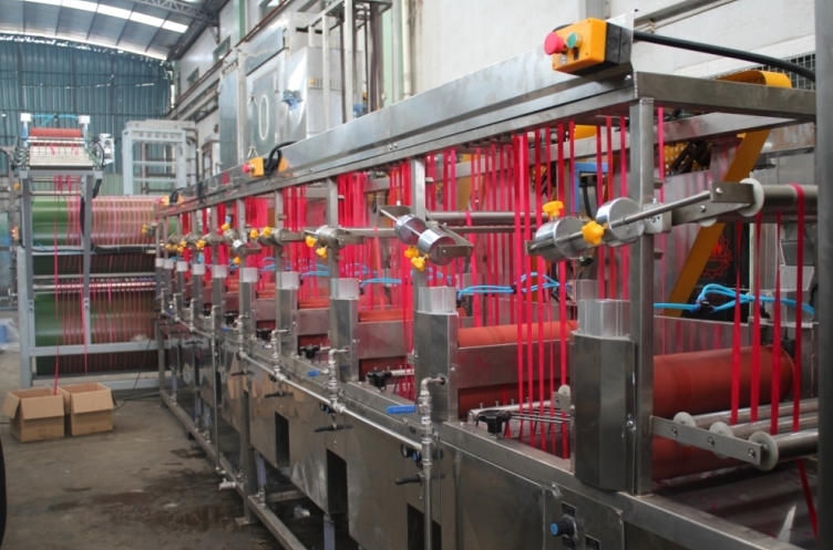 Polyester Ornament Ribbons Continuous Dyeing and Finishing Machine