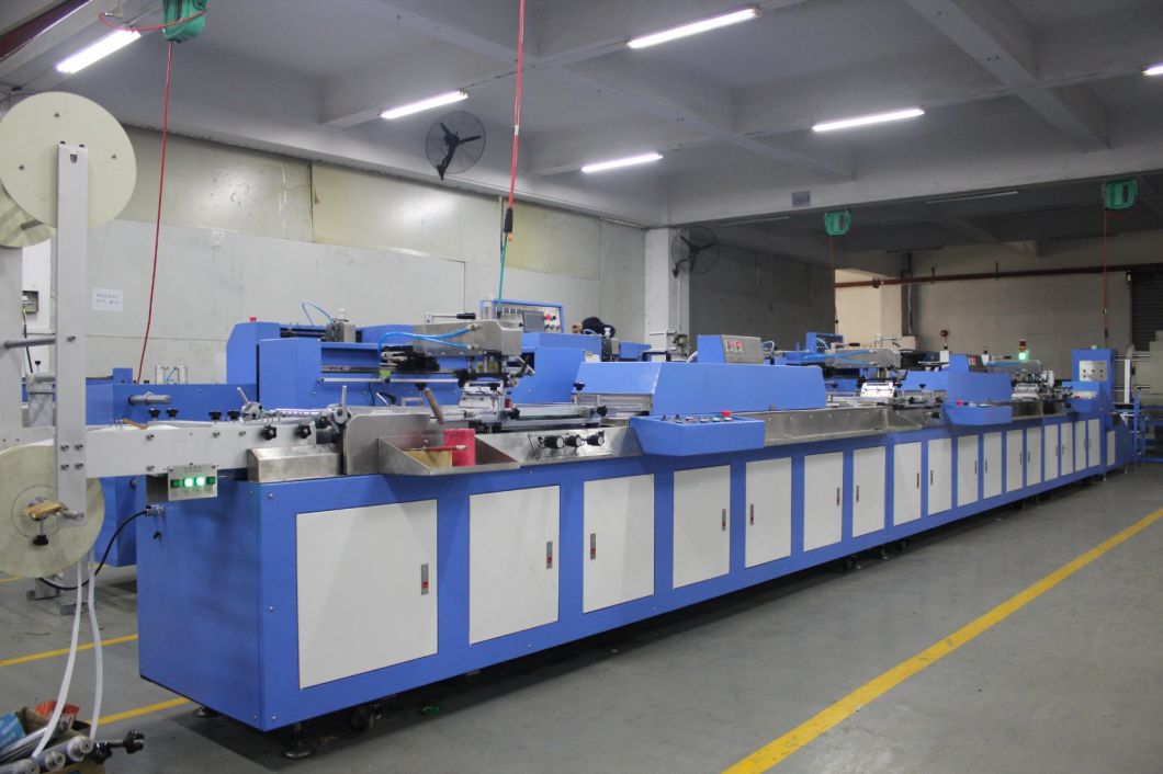 3 Colors Apparel Labels Automatic Screen Printing Machine with Enclosure