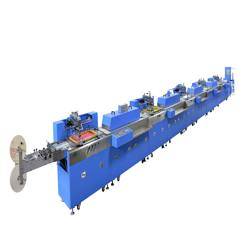 5 Colors Roll to Roll Label Ribbons Automatic Screen Printing Machine