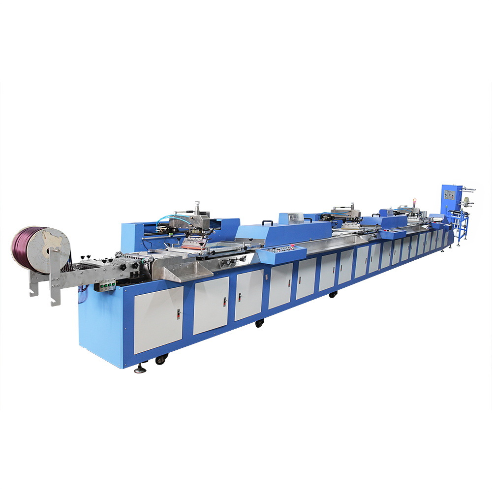 Reasonable price for Lash Webbings Cutting Machine -
Dual Colors Gift Ribbons Automatic Screen Printing Machine – Kin Wah detail pictures
